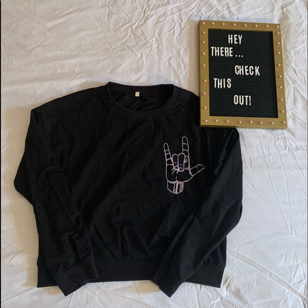 Plain 🤟 Black Sweatshirt